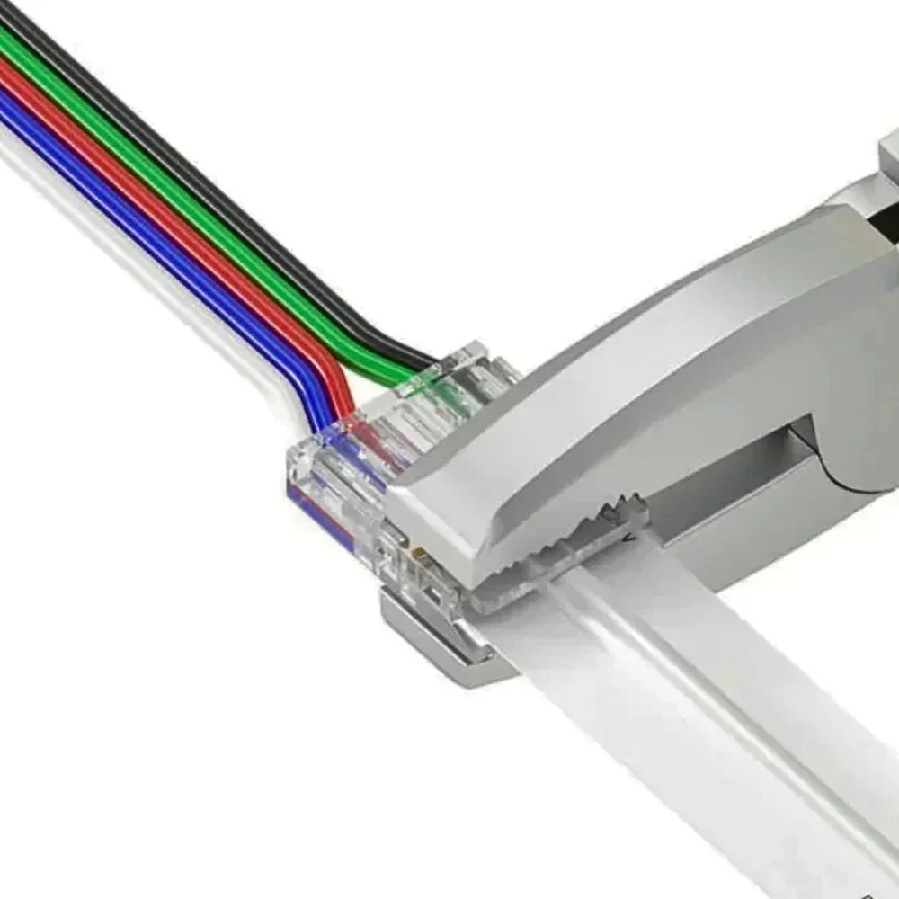 10mm 4-Pin Connectors Kit For RGB COB LED Strip Light IP20 7 10mm 4-Pin Connectors Kit For RGB COB LED Strip Light IP20 - Image 5