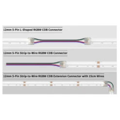 Atom Led -Atom Led 12mm5 PinConnectorsKitforRGBWCOBLEDStripLight 2
