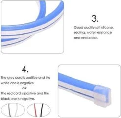 Mini Blue LED Neon Flex 6x12mm 12V 120LEDs/m IP65 Waterproof 2.5cm Kit -Atom Led 414GjLomW0L. AC