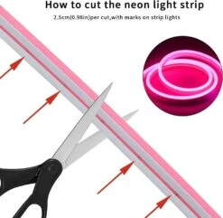 Pink LED Neon Flex DC 12V IP65 Waterproof 8x16mm 120 LEDs/M -Atom Led 61YKtTDgxxL. AC SL1500