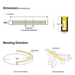 MaxiFlex LED Neon Flex For Decking & Driveway 6x12mm IP67 20M -Atom Led 6x12 free cut