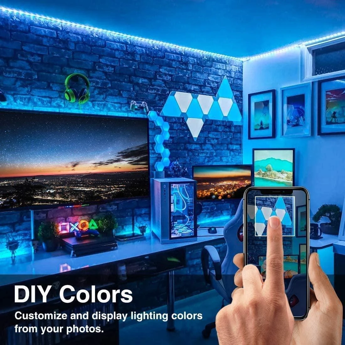 RGB LED Strip 12V WiFi Wireless Control IP65 Waterproof 300LEDs 5m Full Kit Work With Alexa And Google Home 4 RGB LED Strip 12V WiFi Wireless Control IP65 Waterproof 300LEDs 5m Full Kit Work With Alexa And Google Home - Image 2