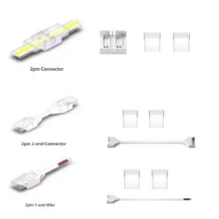 8mm 2-Pin DC IP67 Connectors For Single COB LED Strip Light -Atom Led 8mm2 PinIP67ConnectorsforSingleCOBLEDStripLight24V48V 1