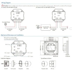 AC Triac Glass Touch Panel Dimmer S1-T -Atom Led ACTouchPanelTriacDimmerS1 T