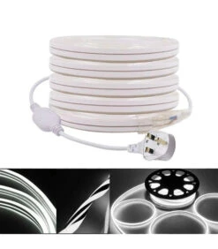 Cool White Neon Flex Double Side 220V 240V 120LED/m 8x16mm IP67 Waterproof Full Kit -Atom Led ATOM LED Neon flex blue double side 220 240v ip67 120led m 1