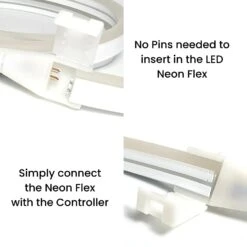 Single Colour Wireless Neon Flex AC 220 240V 8x16mm 23-Key RF Remote Control 1500W Dimmer Transformer For Brightness Adjustment -Atom Led ATOMLEDNeonFLex220VWhite WarmWhiteIP67WirelessTechnology