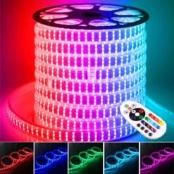 RGB LED Strip 220V 240V 144 LEDs/m IP65 Wireless Bluetooth App Control With Remote -Atom Led ATOMLEDRGBNEONFLEX220V144ledWITHWIRELESSBLUETOOTHCONTROLLER APP 04a843ee 1de9 4cb3 add1 c450afde2302