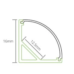 LED Strip Aluminium Corner Profile Milky Cover Cabinet LED Corner Profile 16x16mm -Atom Led ATOMLEDStripAluminiumCornerProfileMilkyCoverCabinetLEDCornerProfile4