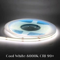 COB LED Strip Light Cool White 6000K 24V 352 LEDs/m IP20 Waterproof -Atom Led ATOMLEDStripCOBLight24VIP20384SMDCRI90COBLEDCoolWhite ukledlights.co .uk 1