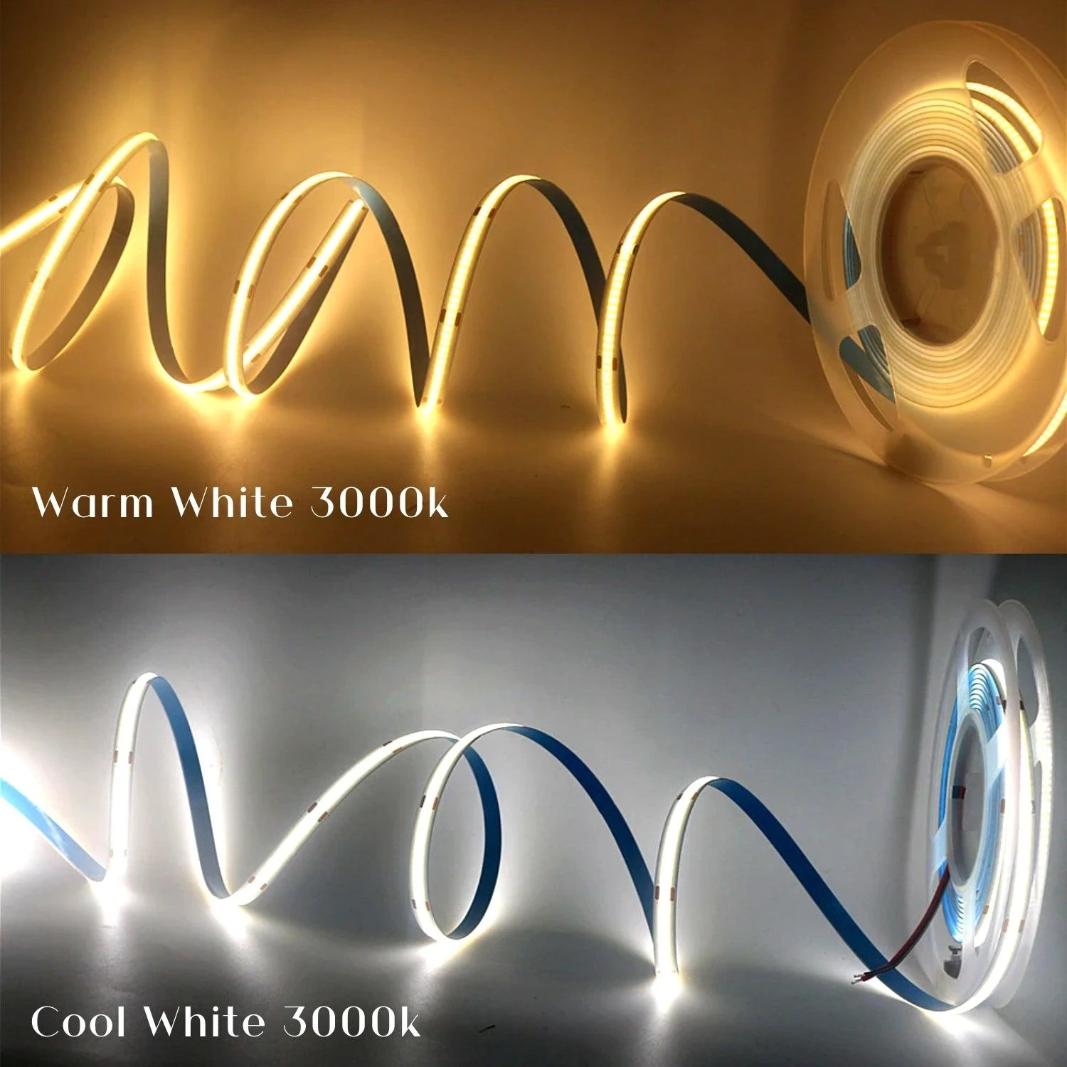 COB LED Strip Light Warm White 3000K 24V 352 LEDs/m IP20 Waterproof 9 COB LED Strip Light Warm White 3000K 24V 352 LEDs/m IP20 Waterproof - Image 7