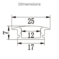 LED Strip Light Aluminium Recessed Profile Milky Cover Cabinet LED Channel -Atom Led ATOMLEDStripLightAluminiumRecessedProfileMilkyCoverCabinetLEDChannel1
