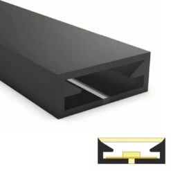 Black Silicone LED Neon Flex Tube Diffuser Body For LED Strip Light 5x13mm -Atom Led Blacksiliconeneonflexbodyforledstrip5x13mm 1