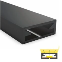 Black Silicone LED Neon Flex Tube Diffuser Body For LED Strip Light 5x13mm