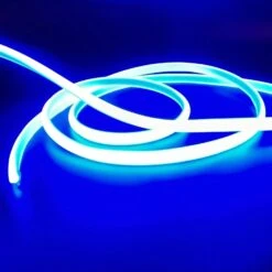 COB LED Strip Light Blue Neon Flex 220V 240V 288 LEDs/m IP65 With UK Plug -Atom Led BlueCOBledstrip220V240Vneonflexropelightip67 2