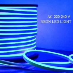 Blue LED Neon Flex 8x16mm 120LEDs/m AC 220 240V IP65 Waterproof With UK Plug -Atom Led BlueLEDNeonFlex8x16mmAC220V240V 4