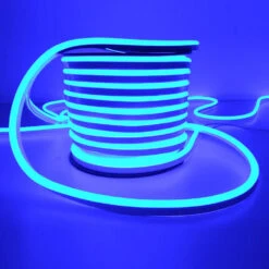 Blue LED Neon Flex AC 220V 240V 8x16mm 120LEDs/m IP65 Waterproof With UK Plug -Atom Led Blueneonflex