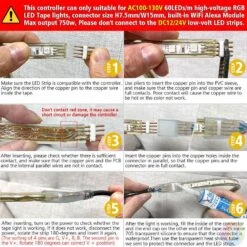 RGB LED Strip 220V 240V 60LEDs/m WiFi Tuya APP LED Controller With 24key Remote 21 RGB LED Strip 220V 240V 60LEDs/m WiFi Tuya APP LED Controller With 24key Remote -Atom Led CONHV IR24AC1 7 82e05a36 1136 4497 8b80 2d0214f1cceb