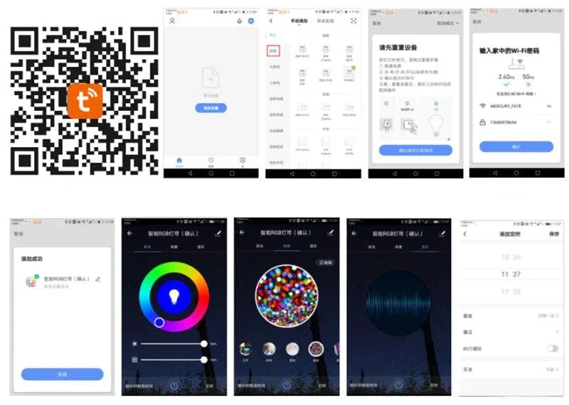 RGB LED Strip 220V 240V 60LEDs/m WiFi Tuya APP LED Controller With 24key Remote 10 RGB LED Strip 220V 240V 60LEDs/m WiFi Tuya APP LED Controller With 24key Remote - Image 8