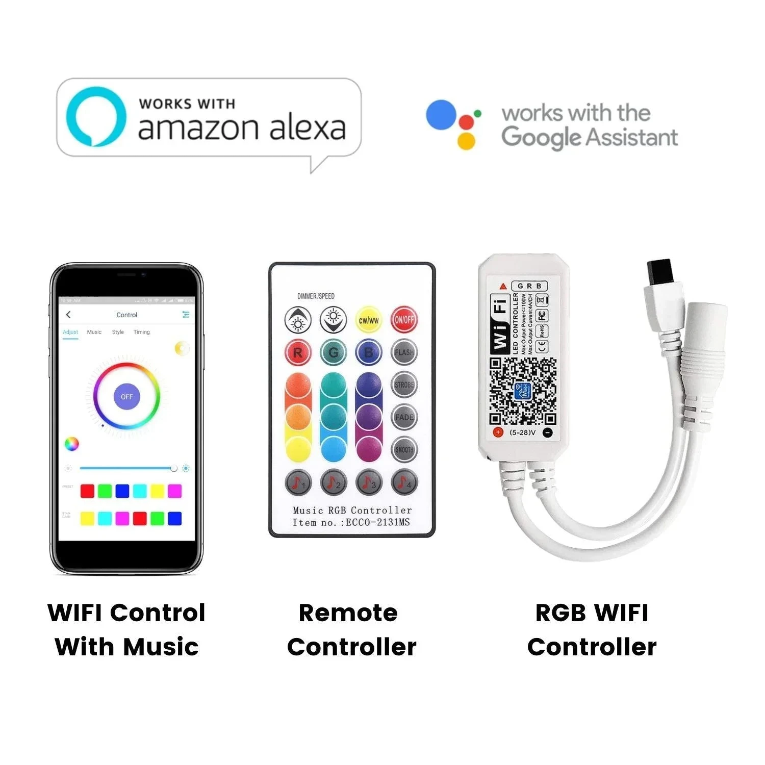 RGB LED Strip 5050 12V WiFi Control RGB LED Strip IP67 Waterproof 300LEDs 5m Full Kit Compatible With Alexa And Google Home 6 RGB LED Strip 5050 12V WiFi Control RGB LED Strip IP67 Waterproof 300LEDs 5m Full Kit Compatible With Alexa And Google Home - Image 4