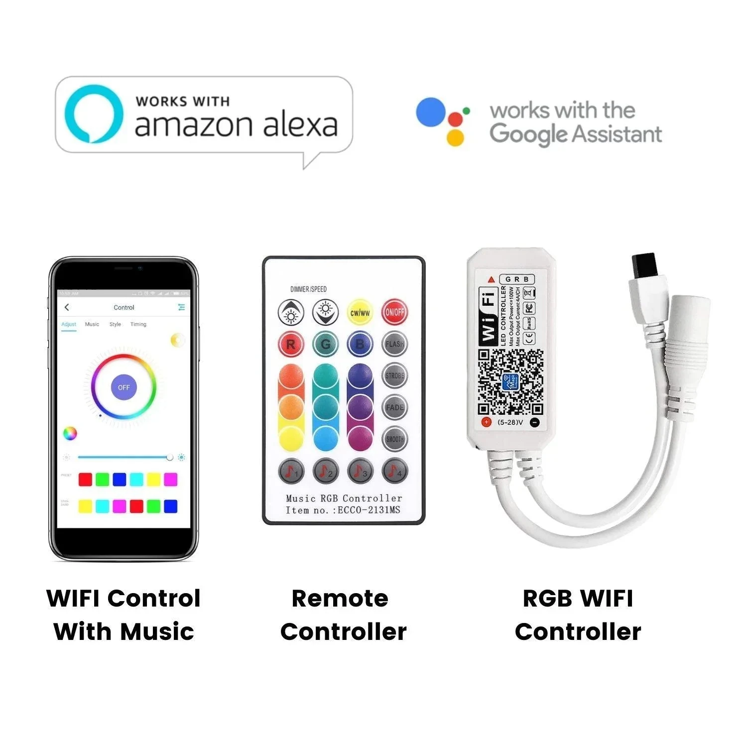 RGB LED Strip 12V WiFi Wireless Control IP65 Waterproof 300LEDs 5m Full Kit Work With Alexa And Google Home 8 RGB LED Strip 12V WiFi Wireless Control IP65 Waterproof 300LEDs 5m Full Kit Work With Alexa And Google Home - Image 6
