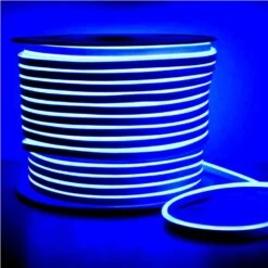 Blue LED Neon Flex 8x16mm 120LEDs/m AC 220 240V IP65 Waterproof With UK Plug