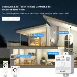 SP636E DC5-24V Addressable LED Strip Dimmer Bluetooth Music Control -Atom Led DC5 24VSP636EBluetooth RF MusicRunningWaterLEDStripLightController 8