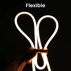 Warm White LED Neon Flex 220V 240V Wireless 8x16mm 120LEDs/m IP65 With UK Plug -Atom Led Flexible
