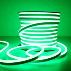 Green LED Neon Flex 220V 240V 8x16mm 120LEDs/m IP65 Waterproof With UK Plug