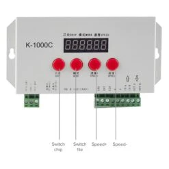 Digital RGB Pixel Controller K-1000C (T-1000S Updated) WS2812B WS2815 SK6812 WS2811 WS2801 LED Strip LED Matrix LED String 1536 Pixels Controller DC5-24V Addressable Programmable Controller With SD Card -Atom Led K 1000C T 1000SUpdated WS2812BWS2815SK6812WS2811WS2801LEDStripLEDMatrixLEDString1536PixelsControllerDC5 24VAddressableProgrammableControllerwithSDCard 9