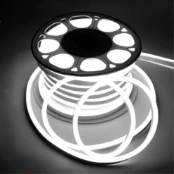 Cool White Neon Flex 220V 240V 8x16mm 120LEDs/m IP65 Waterproof With UK Plug