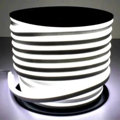 Cool White LED Neon Flex Wireless 8x16mm 120LEDs/m 220V 240V IP65 Waterproof With UK Plug