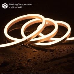 Warm White LED Neon Flex 220V 240V 8x16mm 120LEDs/m IP65 Waterproof With UK Plug -Atom Led LEDNeonFlexWarmWhite8x16mmAC220V240V 2