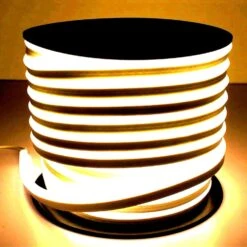 Warm White LED Neon Flex 220V 240V Wireless 8x16mm 120LEDs/m IP65 With UK Plug