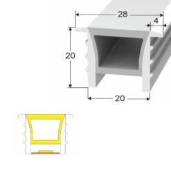 LED Strip Silicone Neon Flex Profile Cover Body Flexible Bendable 20x20mm -Atom Led LEDStripSiliconeNeonFlexProfileCoverBodyFlexibleBendable20x20mm.jpg 1