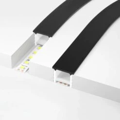 LED Strip Black Silicone Neon Flex Profile Cover Body Flexible Bendable 20x20mm -Atom Led LEDStripSiliconeNeonFlexProfileCoverBodyFlexibleBendable20x20mm 1