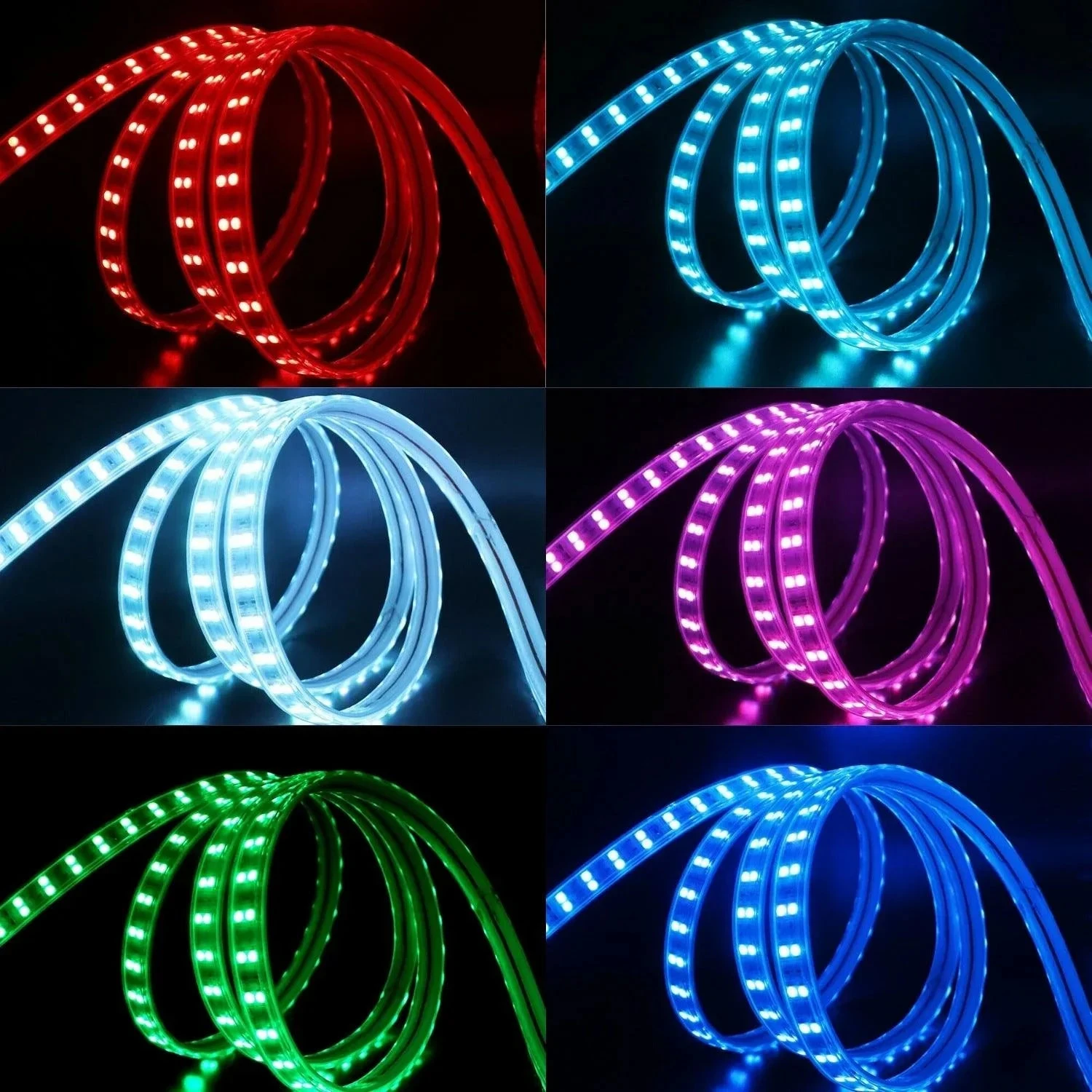 RGB LED Strip 120 LEDs/m 220V IP65 Wireless Bluetooth App Control With Remote 4 RGB LED Strip 120 LEDs/m 220V IP65 Wireless Bluetooth App Control With Remote - Image 2