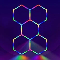 RGB Hexagrid LED Hexagon Ultrabright LED Multicolour Hex Lights - Five Hex Grid