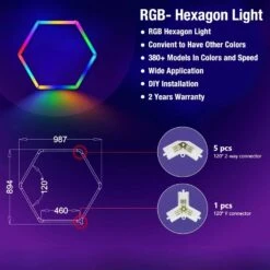 RGB Hexagrid LED Hexagon Ultrabright LED Multicolour Hex Lights - Three Hex Grid -Atom Led RGBhexagridledlights HexagonLightingRGB 7 b686e79e 7874 4a79 b8dc 2faaab1ecfa2