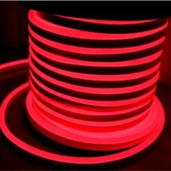 Red LED Neon Flex 220V 240V 8x16mm 120LEDs/m IP65 Waterproof With UK Plug
