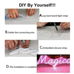 Red Silicone Neon Flex Tube Diffuser Body For LED Strip Lights Neon Signs 8mm -Atom Led Redsiliconeneonlightforledstripneonsigns 3