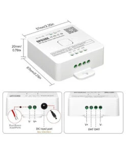 SP636E DC5-24V Addressable LED Strip Dimmer Bluetooth Music Control -Atom Led Sperll SP636E Dimmer For Programming LED String Lights 750x930 1