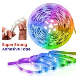 RGB LED Strip 12V 5050 IP20 Non-Waterproof 60LED/m 5 Metre Kit -Atom Led Strong3MAdhesiveTape 1