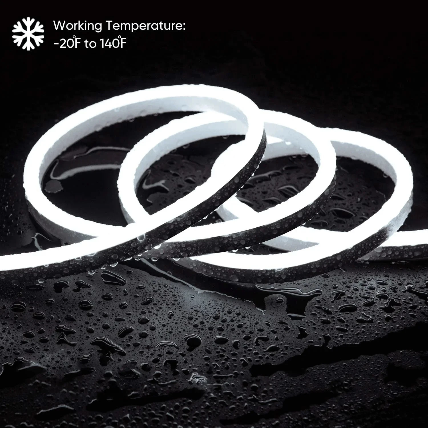 Cool White LED Neon Flex AC 220V 240V 8x16mm 120LEDs/m IP65 Waterproof With UK Plug 10 Cool White LED Neon Flex AC 220V 240V 8x16mm 120LEDs/m IP65 Waterproof With UK Plug - Image 8