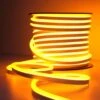 Yellow LED Neon Flex 220V 240V 8x16mm 120LEDs/m IP65 Waterproof With UK Plug -Atom Led YellowNeonFlex220v240v