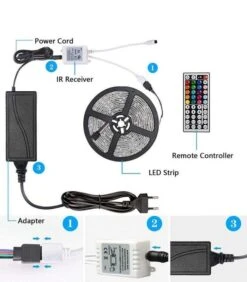 RGB LED Strip 12V 5050 IP67 Waterproof 60LED/m For Outdoor Use 5 Metre Kit -Atom Led atom led strip SMD5050 RGB 12v ip65 waterproof full kit 5m2