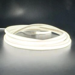 Natural White 4000K COB LED Strip 220V 240V 288 LEDs/m IP65 UK Plug -Atom Led cobledstripnaturalwhite220v240v