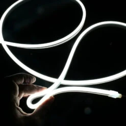 Cool White Neon Flex 24V 8x16mm 120LEDs/m IP65 Waterproof 5cm Cut -Atom Led cool white neon flex 24v 8x16mm 120ledsm ip65 waterproof 5cm cut 190738