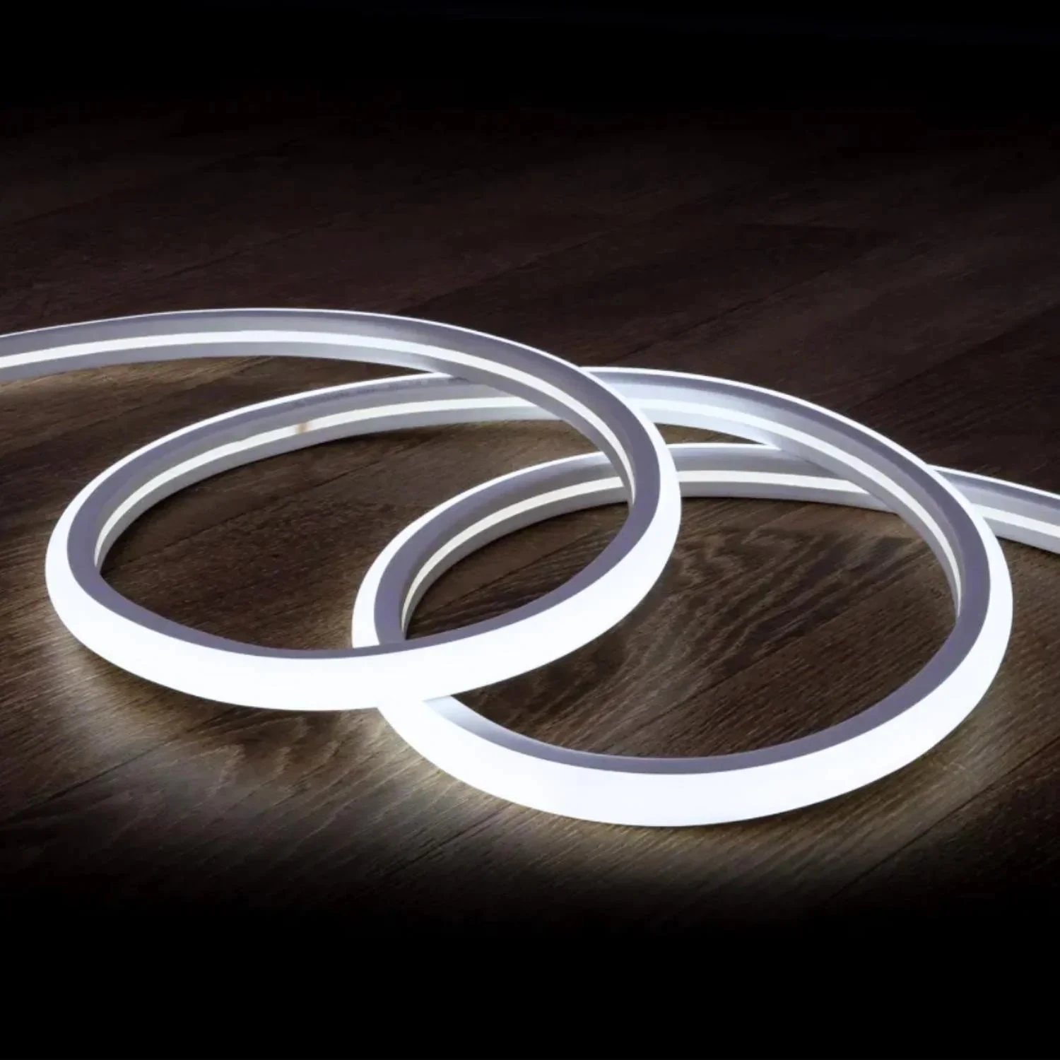 Cool White Neon Flex 16x16mm D Shape Vertical Bend 120LEDs/m 220V 240V IP65 With UK Plug 4 Cool White Neon Flex 16x16mm D Shape Vertical Bend 120LEDs/m 220V 240V IP65 With UK Plug - Image 2