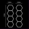 Hexagrid LED Hexagon Ultrabright 6500k LED Hex Lights - 8 Hex Grid System