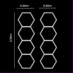 Hexagrid LED Hexagon Ultrabright 6500k LED Hex Lights - 8 Hex Grid System